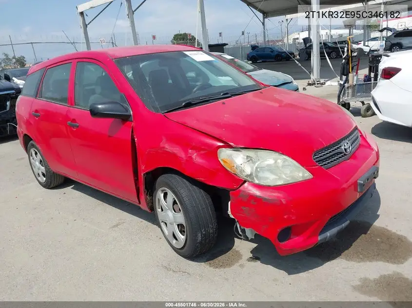 2005 Toyota Matrix VIN: 2T1KR32E95C346182 Lot: 45501746