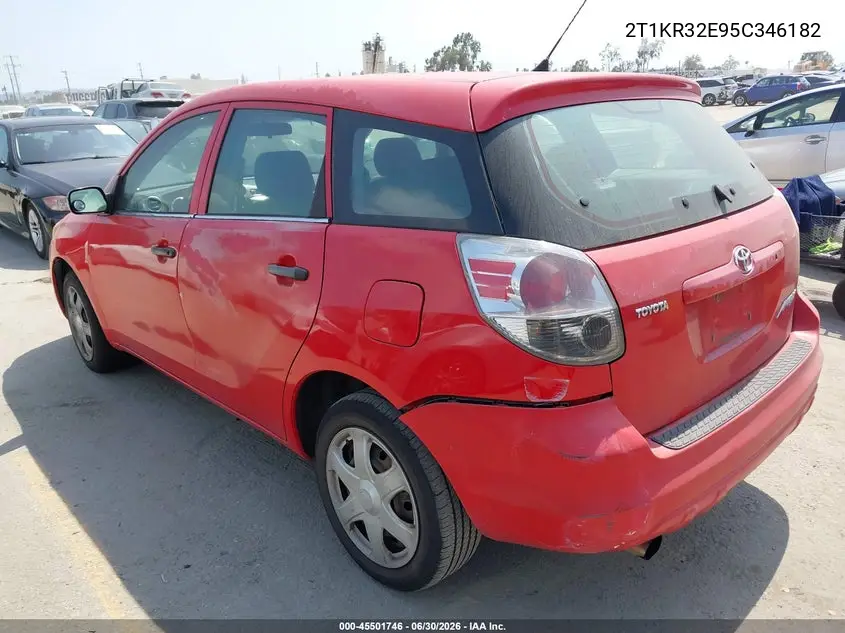 2005 Toyota Matrix VIN: 2T1KR32E95C346182 Lot: 45501746