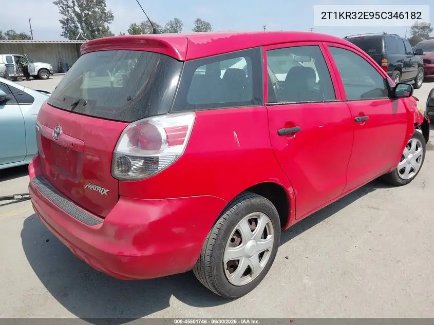 2005 Toyota Matrix VIN: 2T1KR32E95C346182 Lot: 45501746