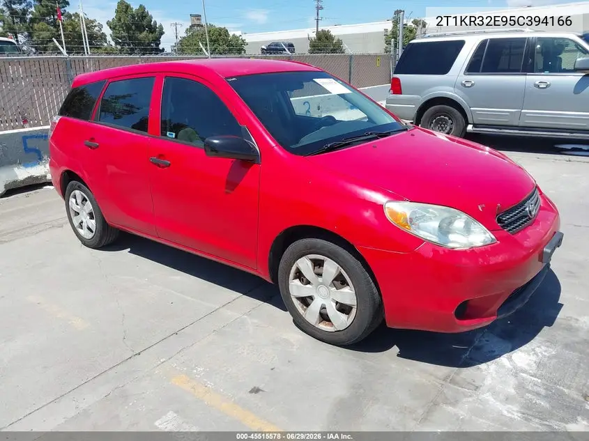 2005 Toyota Matrix VIN: 2T1KR32E95C394166 Lot: 45515578