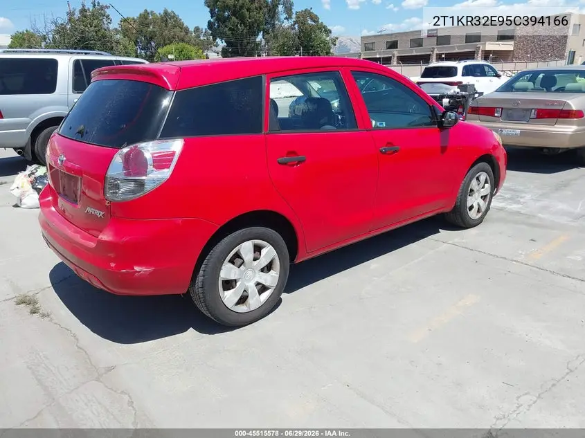 2005 Toyota Matrix VIN: 2T1KR32E95C394166 Lot: 45515578