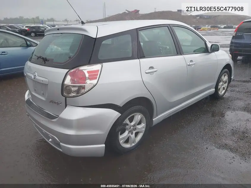 2005 Toyota Matrix Xr VIN: 2T1LR30E55C477908 Lot: 45555451
