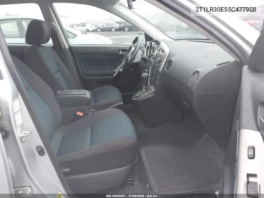 2005 Toyota Matrix Xr VIN: 2T1LR30E55C477908 Lot: 45555451