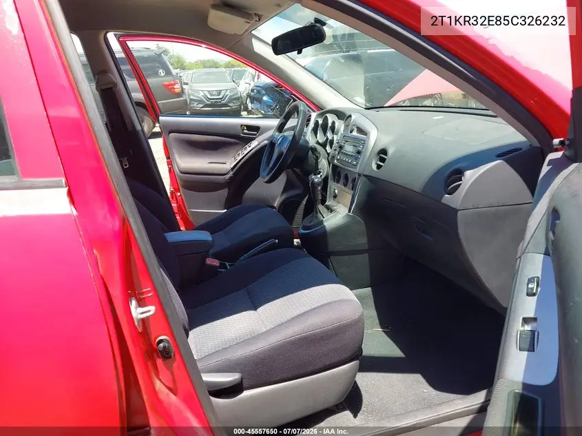 2005 Toyota Matrix Xr VIN: 2T1KR32E85C326232 Lot: 45557650