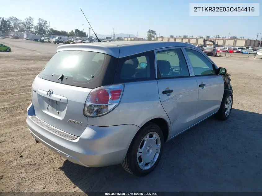 2005 Toyota Matrix VIN: 2T1KR32E05C454416 Lot: 45616658