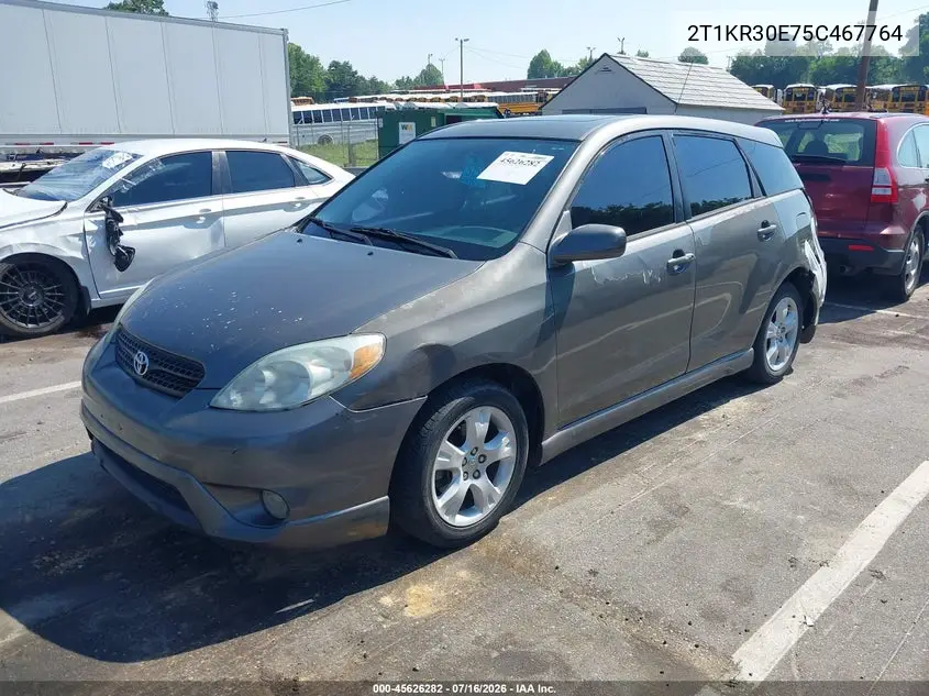 2005 Toyota Matrix Xr VIN: 2T1KR30E75C467764 Lot: 45626282