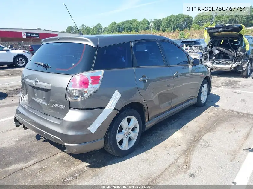 2005 Toyota Matrix Xr VIN: 2T1KR30E75C467764 Lot: 45626282