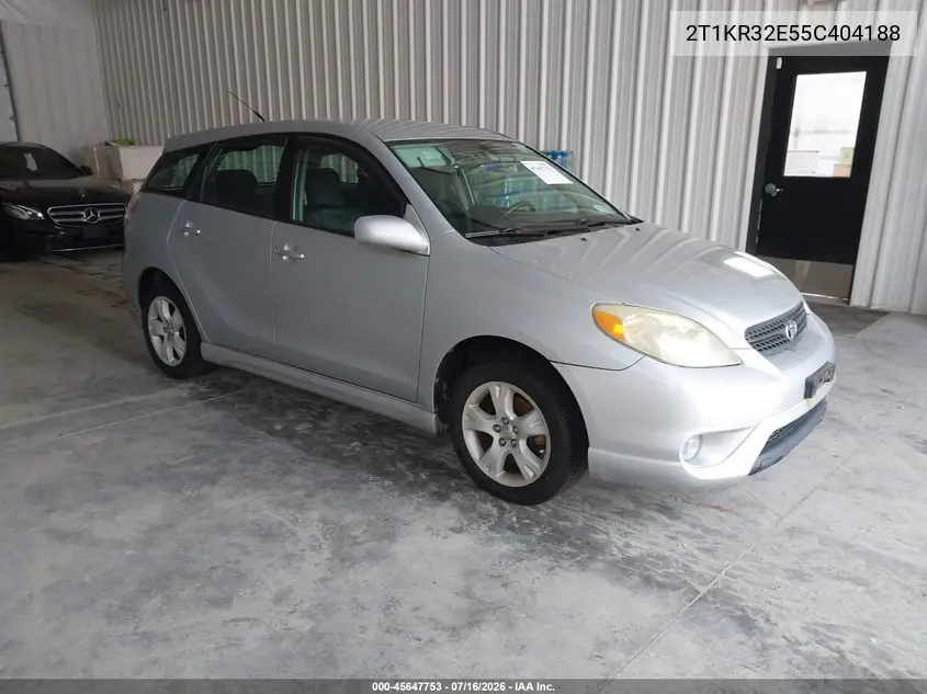 2005 Toyota Matrix Xr VIN: 2T1KR32E55C404188 Lot: 45647753