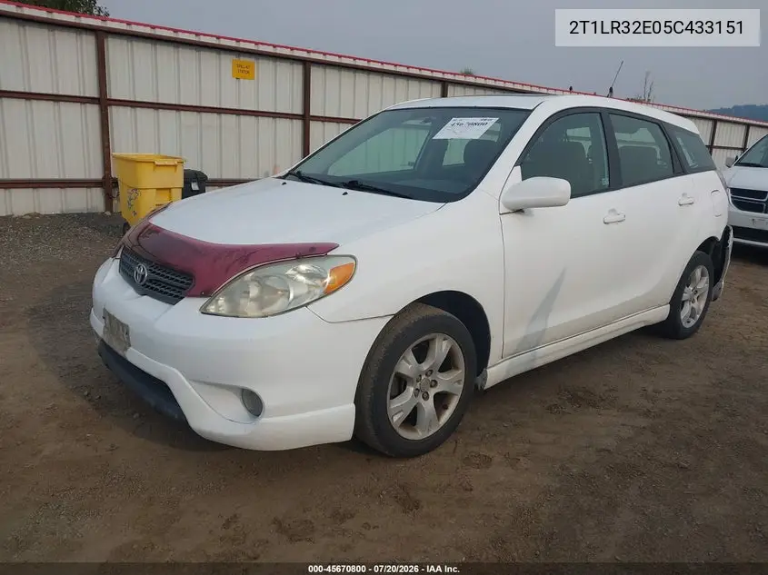 2005 Toyota Matrix Xr VIN: 2T1LR32E05C433151 Lot: 45670800