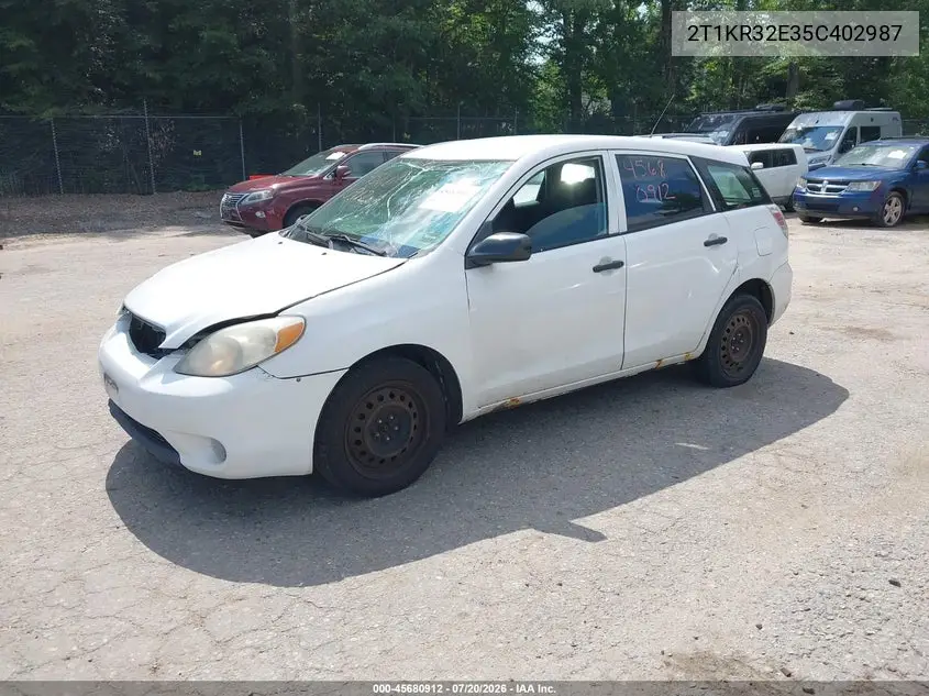 2005 Toyota Matrix VIN: 2T1KR32E35C402987 Lot: 45680912