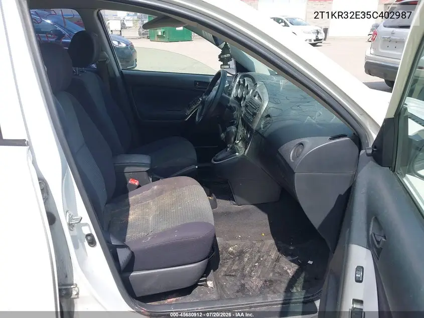 2005 Toyota Matrix VIN: 2T1KR32E35C402987 Lot: 45680912