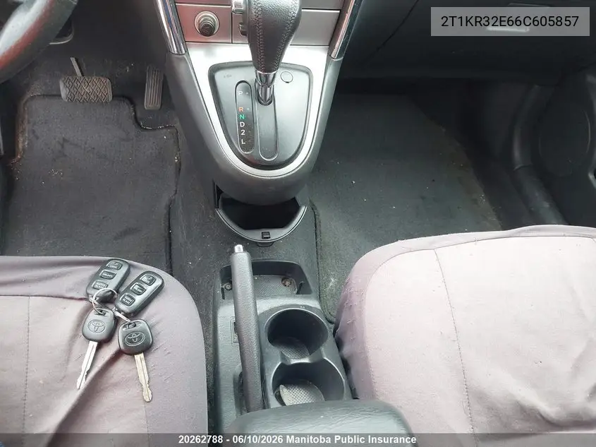 2006 Toyota Matrix Xr VIN: 2T1KR32E66C605857 Lot: 20262788