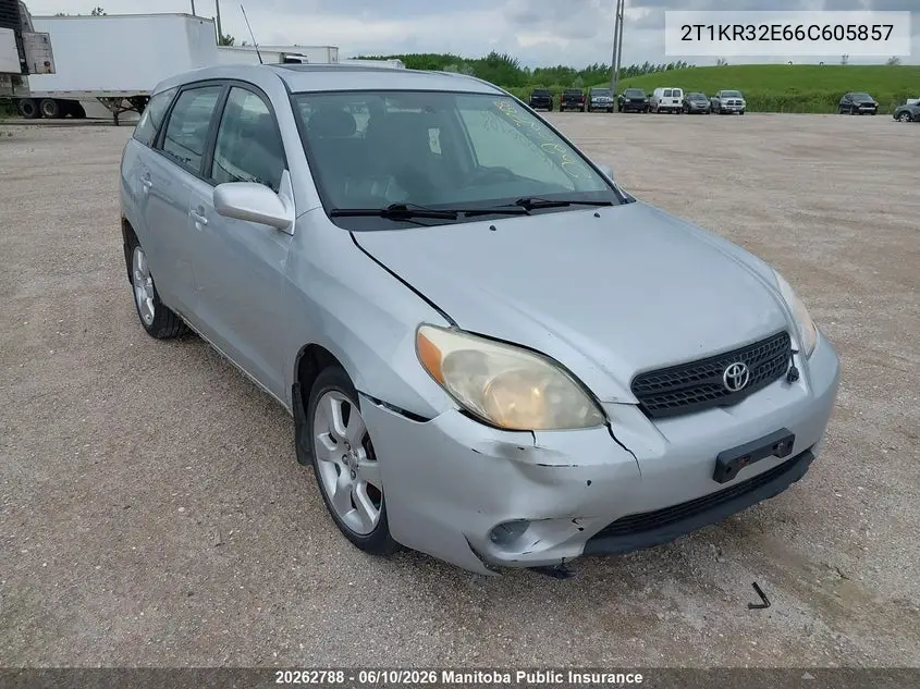 2006 Toyota Matrix Xr VIN: 2T1KR32E66C605857 Lot: 20262788