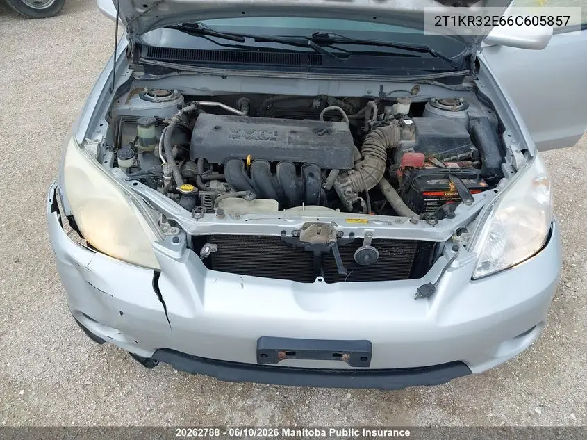 2006 Toyota Matrix Xr VIN: 2T1KR32E66C605857 Lot: 20262788