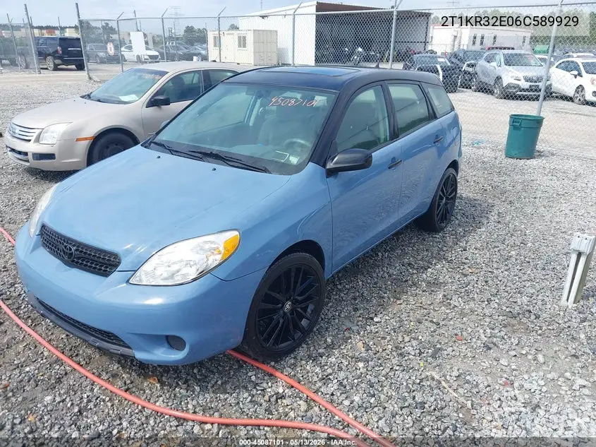 2006 Toyota Matrix VIN: 2T1KR32E06C589929 Lot: 45087101