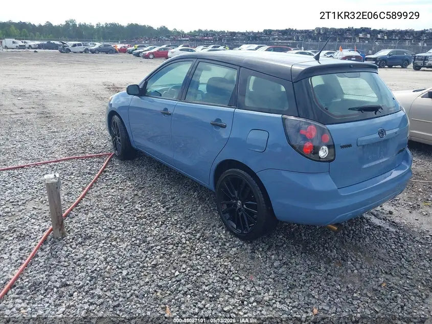 2006 Toyota Matrix VIN: 2T1KR32E06C589929 Lot: 45087101