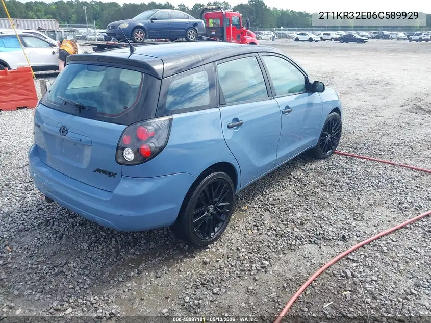 2006 Toyota Matrix VIN: 2T1KR32E06C589929 Lot: 45087101