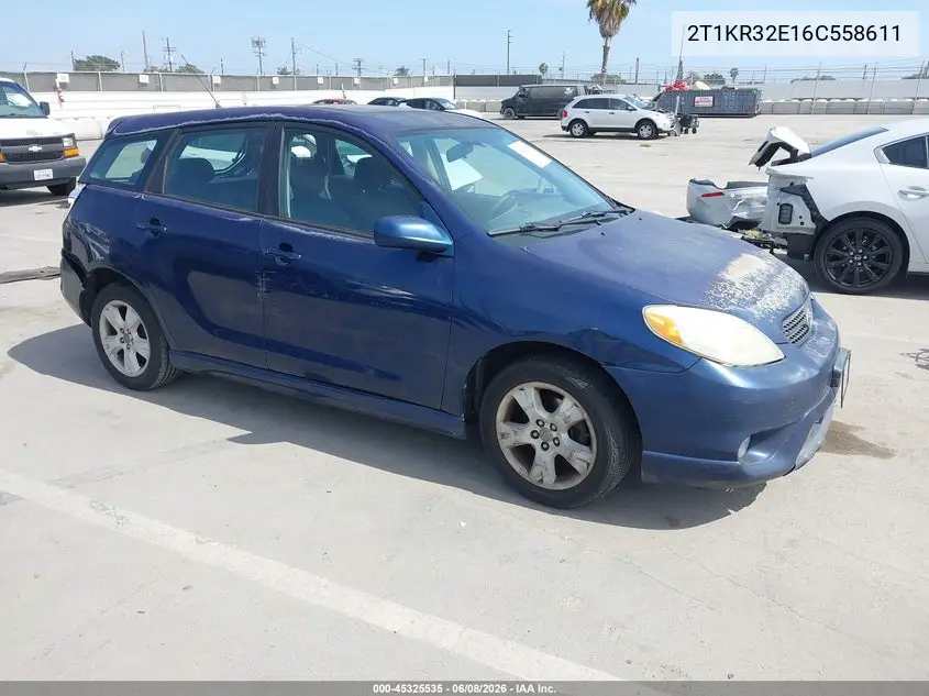 2006 Toyota Matrix Xr VIN: 2T1KR32E16C558611 Lot: 45325535