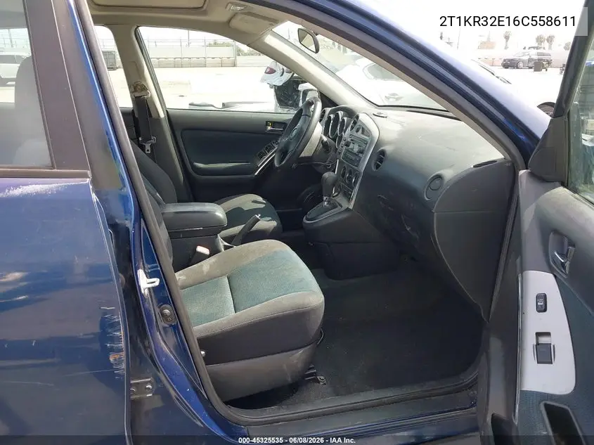 2006 Toyota Matrix Xr VIN: 2T1KR32E16C558611 Lot: 45325535