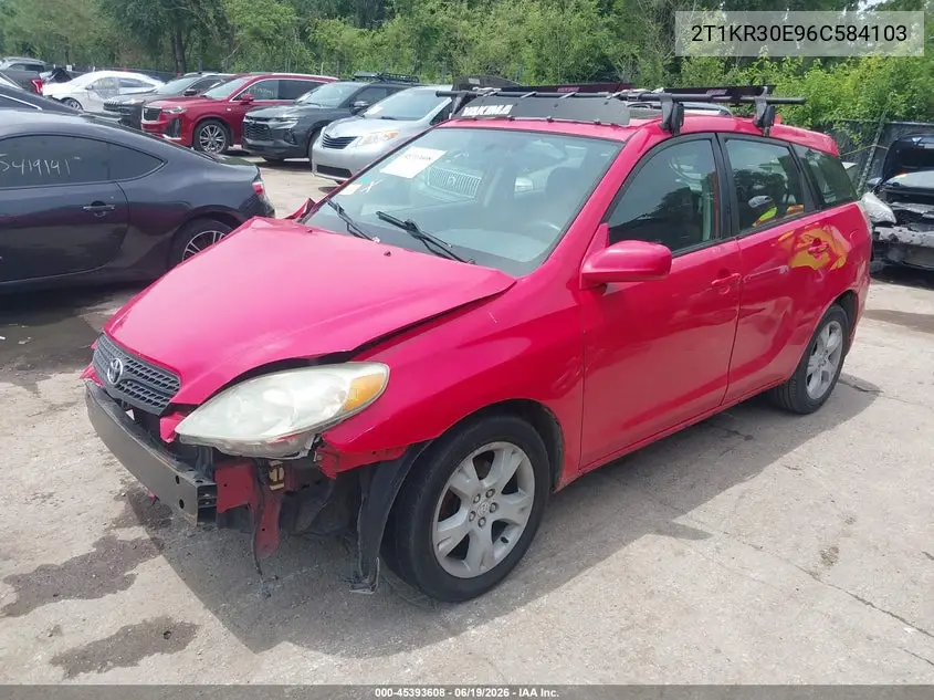 2006 Toyota Matrix Xr VIN: 2T1KR30E96C584103 Lot: 45393608