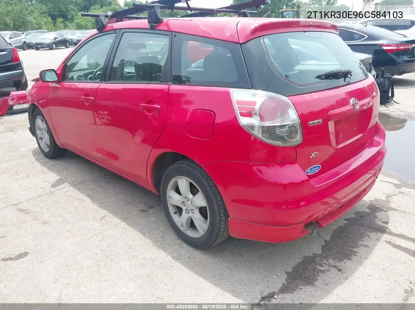 2006 Toyota Matrix Xr VIN: 2T1KR30E96C584103 Lot: 45393608