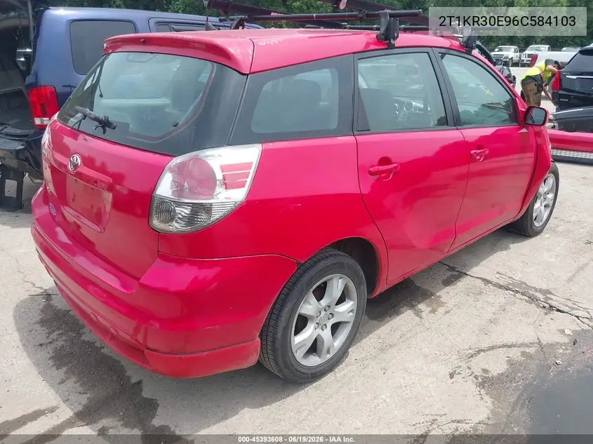 2006 Toyota Matrix Xr VIN: 2T1KR30E96C584103 Lot: 45393608