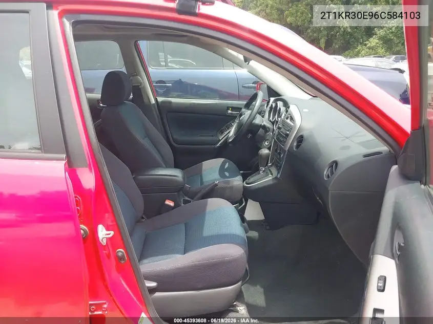 2006 Toyota Matrix Xr VIN: 2T1KR30E96C584103 Lot: 45393608
