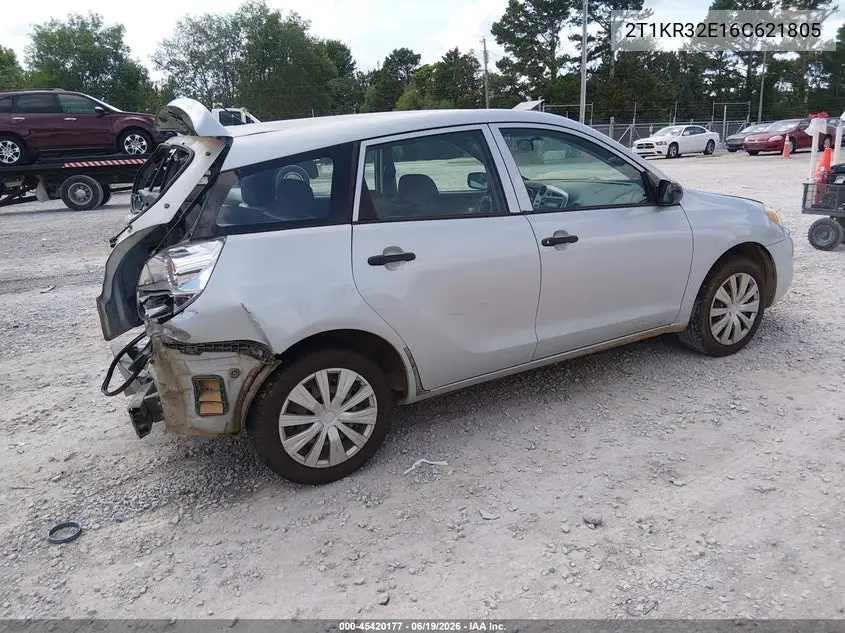 2006 Toyota Matrix VIN: 2T1KR32E16C621805 Lot: 45420177