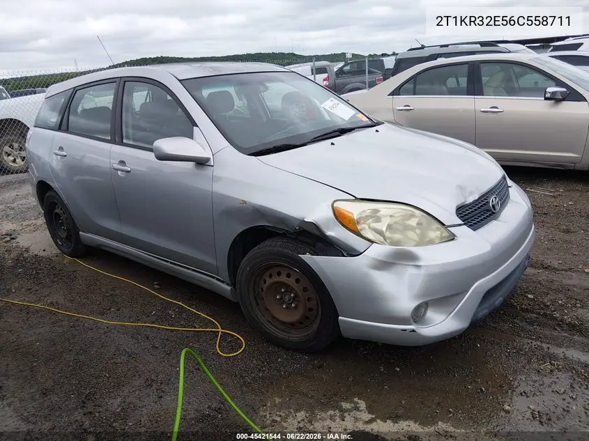 2006 Toyota Matrix Xr VIN: 2T1KR32E56C558711 Lot: 45421544