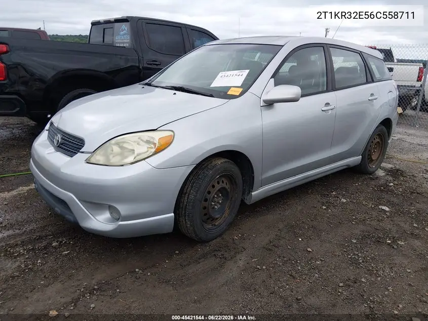2006 Toyota Matrix Xr VIN: 2T1KR32E56C558711 Lot: 45421544