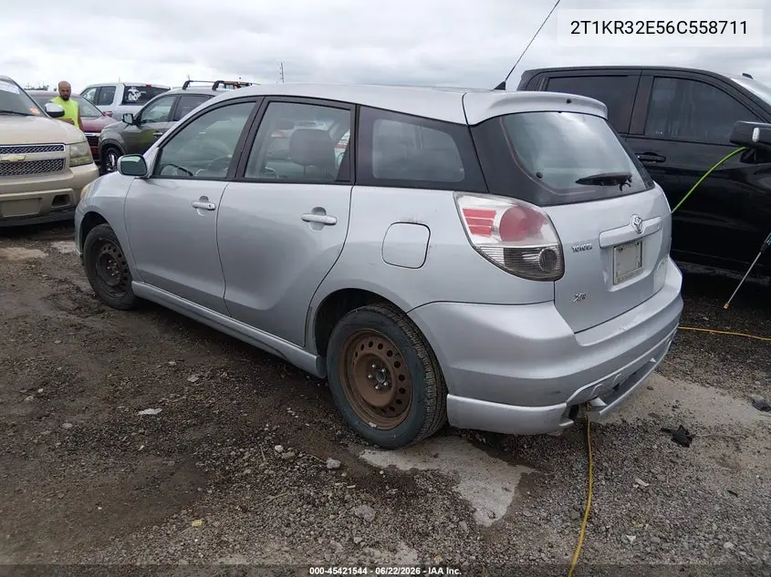 2006 Toyota Matrix Xr VIN: 2T1KR32E56C558711 Lot: 45421544
