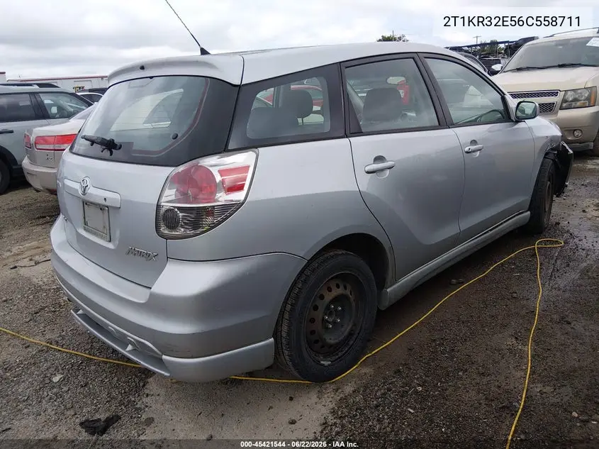 2006 Toyota Matrix Xr VIN: 2T1KR32E56C558711 Lot: 45421544