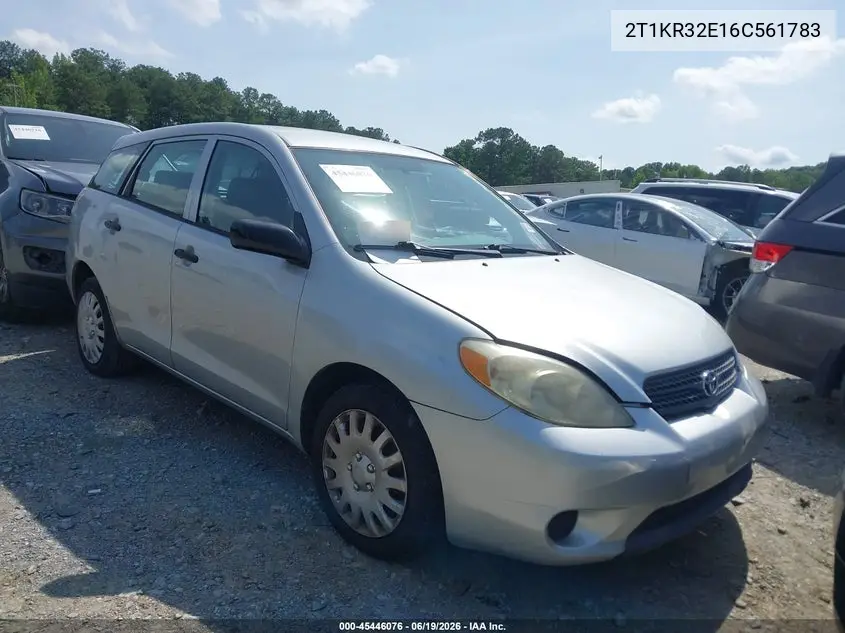 2006 Toyota Matrix VIN: 2T1KR32E16C561783 Lot: 45446076