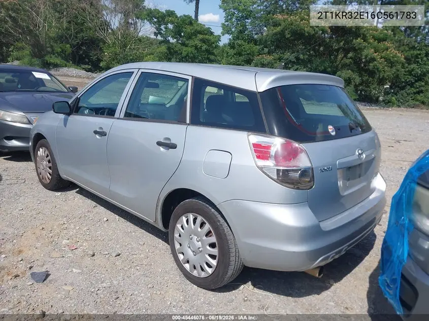 2006 Toyota Matrix VIN: 2T1KR32E16C561783 Lot: 45446076