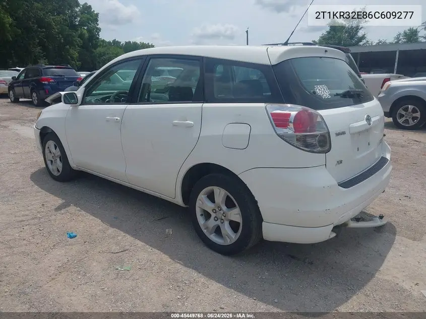 2006 Toyota Matrix Xr VIN: 2T1KR32E86C609277 Lot: 45449768