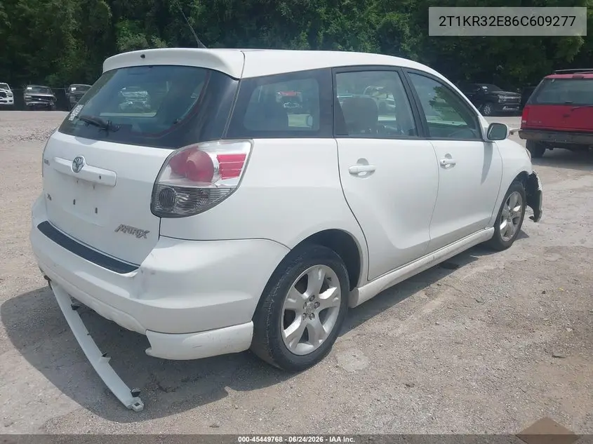 2006 Toyota Matrix Xr VIN: 2T1KR32E86C609277 Lot: 45449768
