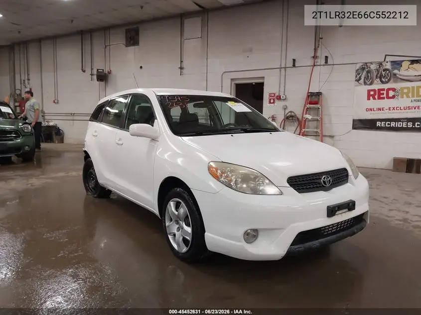 2006 Toyota Matrix Xr VIN: 2T1LR32E66C552212 Lot: 45452631