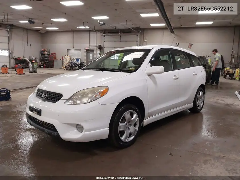 2006 Toyota Matrix Xr VIN: 2T1LR32E66C552212 Lot: 45452631