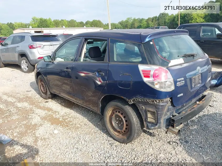 2006 Toyota Matrix VIN: 2T1LR30EX6C554791 Lot: 45493492