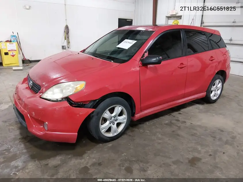2006 Toyota Matrix Xr VIN: 2T1LR32E16C551825 Lot: 45529445