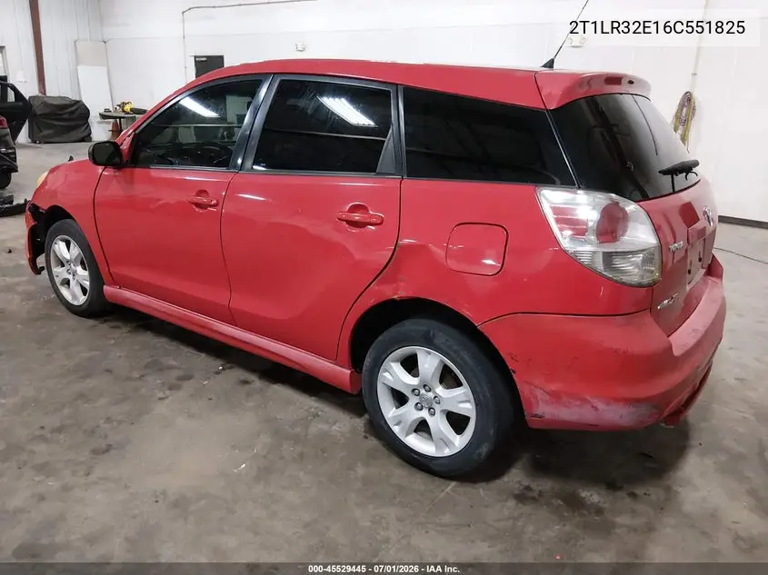 2006 Toyota Matrix Xr VIN: 2T1LR32E16C551825 Lot: 45529445