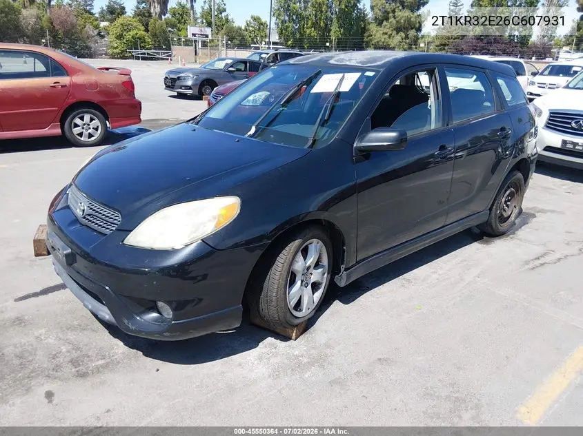 2006 Toyota Matrix Xr VIN: 2T1KR32E26C607931 Lot: 45550364
