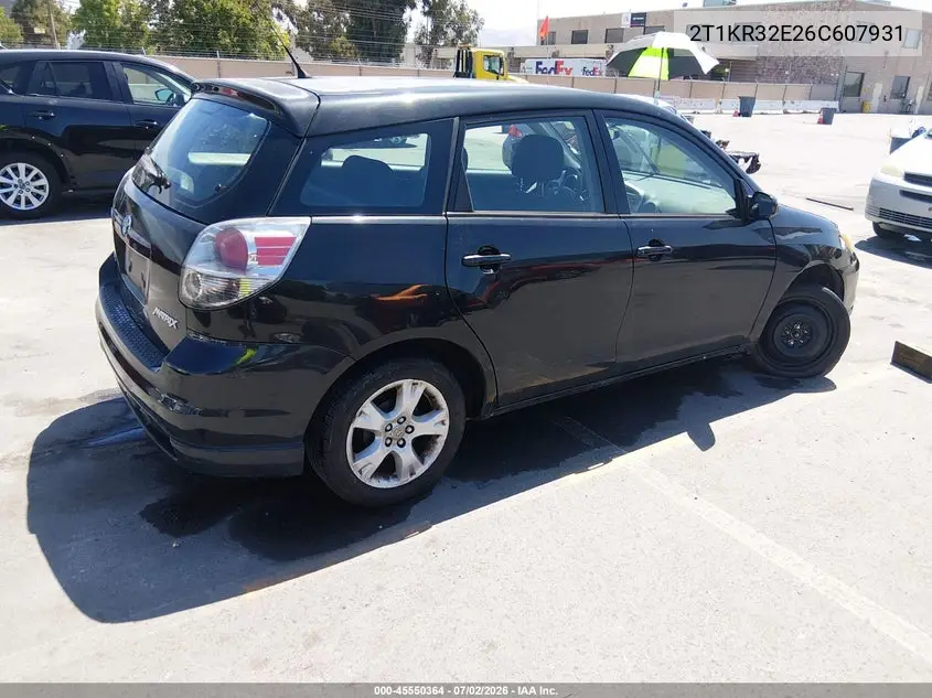 2006 Toyota Matrix Xr VIN: 2T1KR32E26C607931 Lot: 45550364