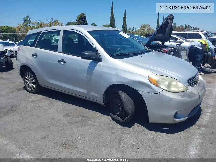 2006 Toyota Matrix VIN: 2T1KR32E96C597642 Lot: 45573945