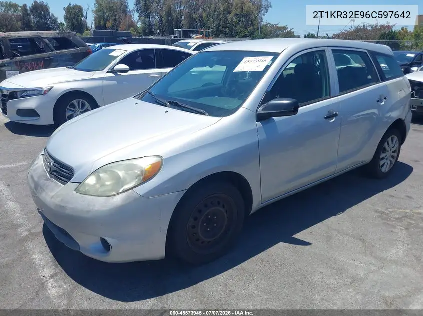 2006 Toyota Matrix VIN: 2T1KR32E96C597642 Lot: 45573945