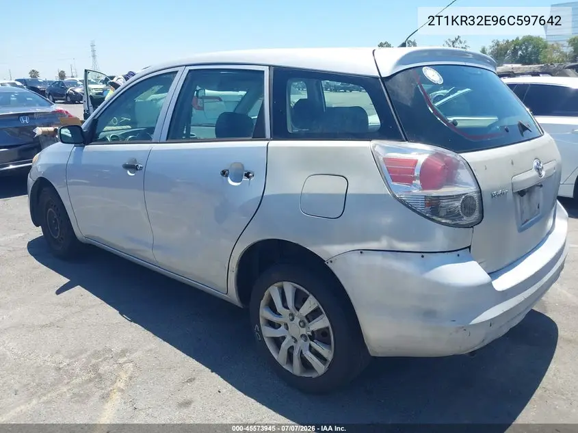 2006 Toyota Matrix VIN: 2T1KR32E96C597642 Lot: 45573945