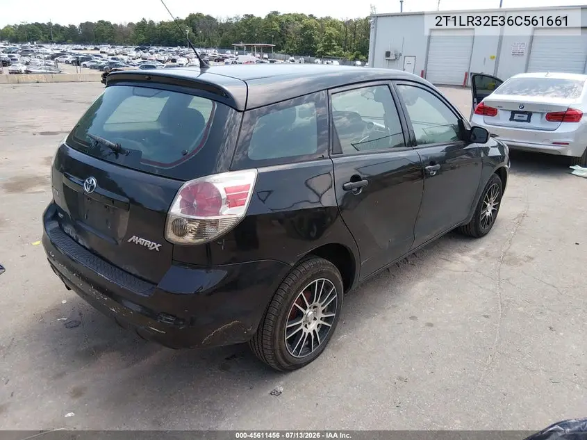 2006 Toyota Matrix VIN: 2T1LR32E36C561661 Lot: 45611456