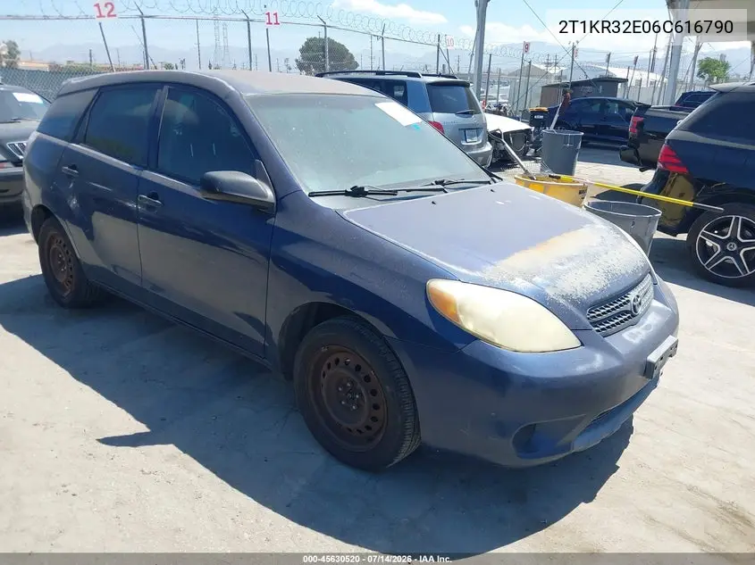 2006 Toyota Matrix VIN: 2T1KR32E06C616790 Lot: 45630520