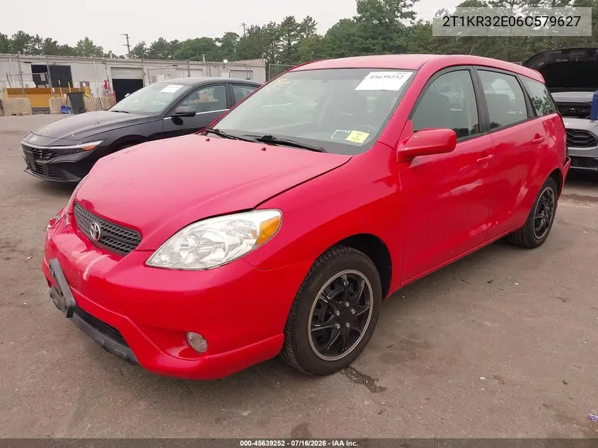 2006 Toyota Matrix Xr VIN: 2T1KR32E06C579627 Lot: 45639252