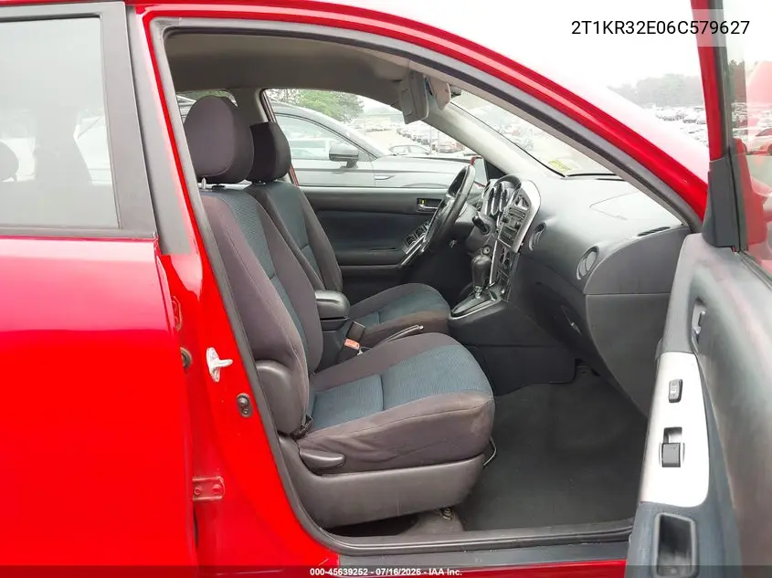 2006 Toyota Matrix Xr VIN: 2T1KR32E06C579627 Lot: 45639252